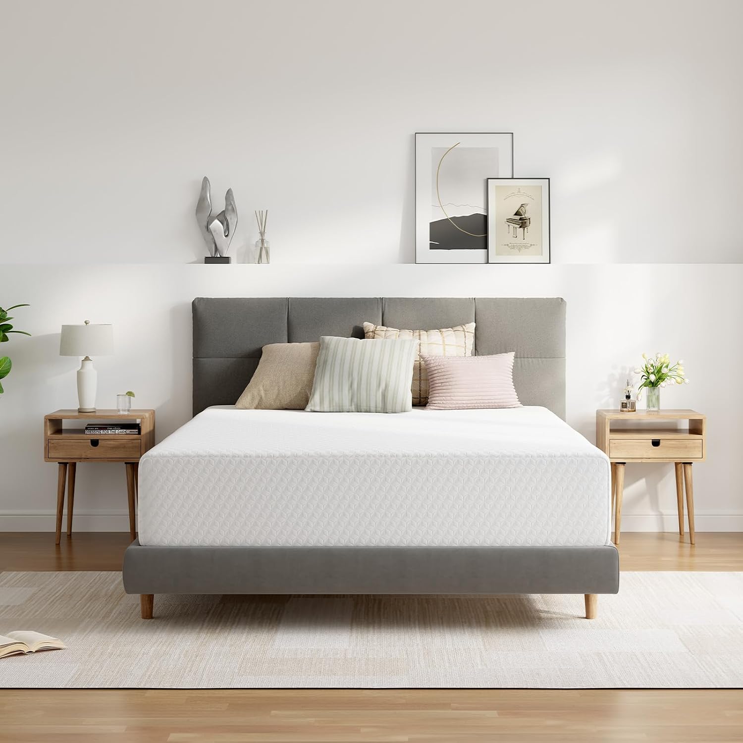 Memory Foam Mattress In A Box Queen - ที่นอนเมมโมรี่โฟมขนาดคิงไซส์ หนา 12 นิ้ว บรรจุในกล่อง โครงสร้างสองชั้นที่แข็งแรง
