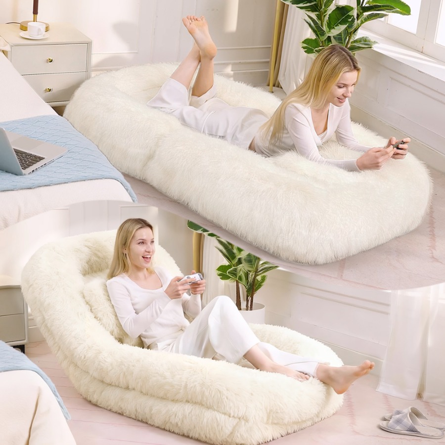 Sofas - [สินค้าใหม่] [มีวิดีโอประกอบ] เตียงนอนสำหรับคนและสุนัข, โซฟาเอนหลัง, ปรับได้ 5