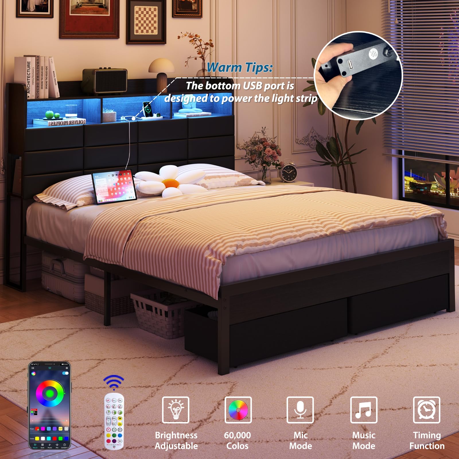 โครงเตียงขนาดคิงไซส์ พร้อมลิ้น - King Size Bed Frame With Storage Drawers บทวิจารณ์และราคา