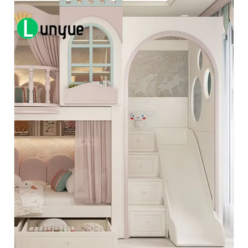 เตียงสองชั้นสไตล์ปราสาทสุดสร้า - Bunk Bed With Stairs And Slide บทวิจารณ์และราคา