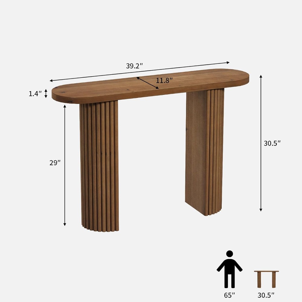 โต๊ะคอนโซลไม้เนื้อแข็งลายร่อง  - Tables บทวิจารณ์และราคา