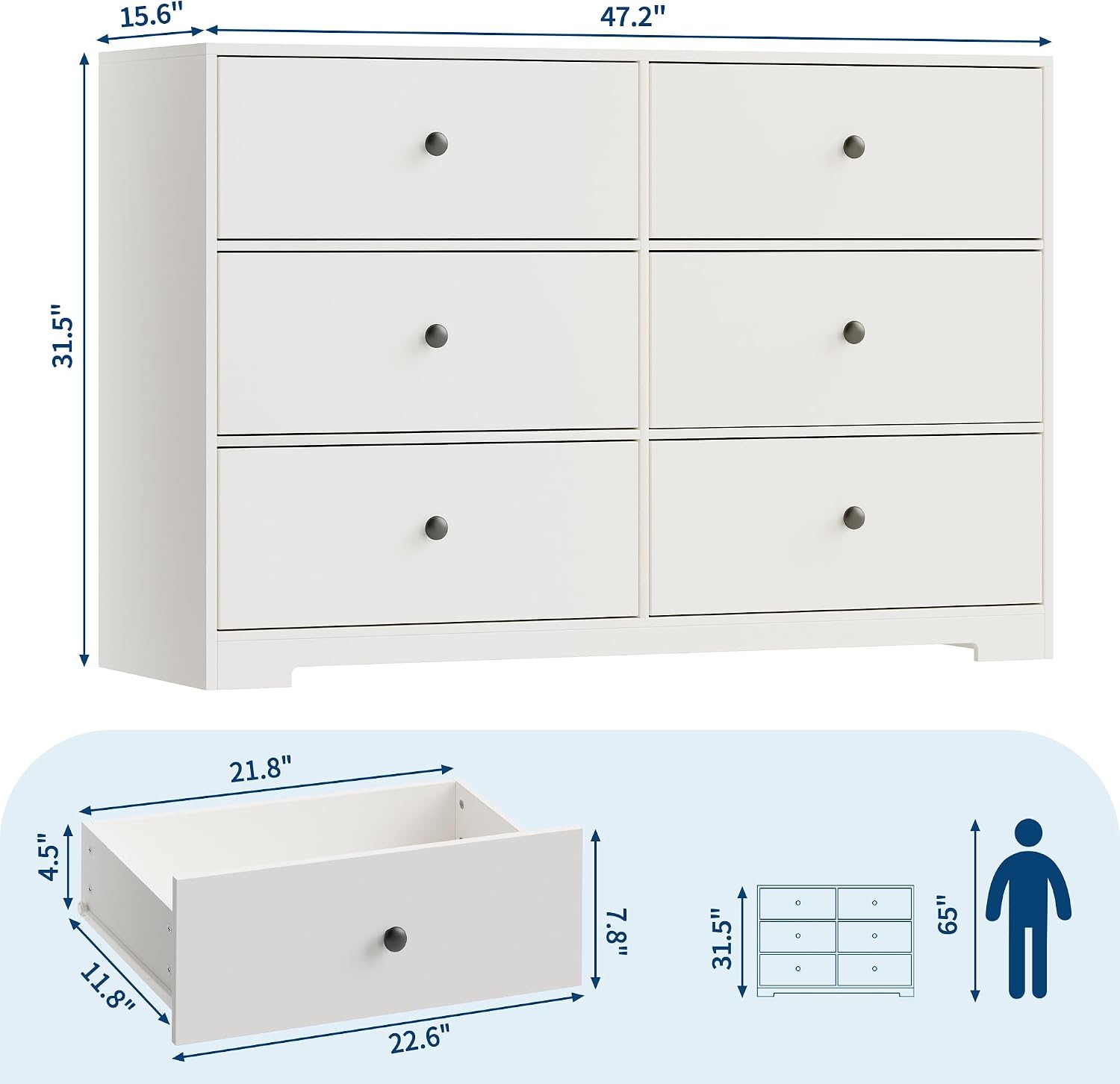 ตู้ลิ้นชัก 6 ชั้น สำหรับห้องนอ - Bedroom Furniture บทวิจารณ์และราคา