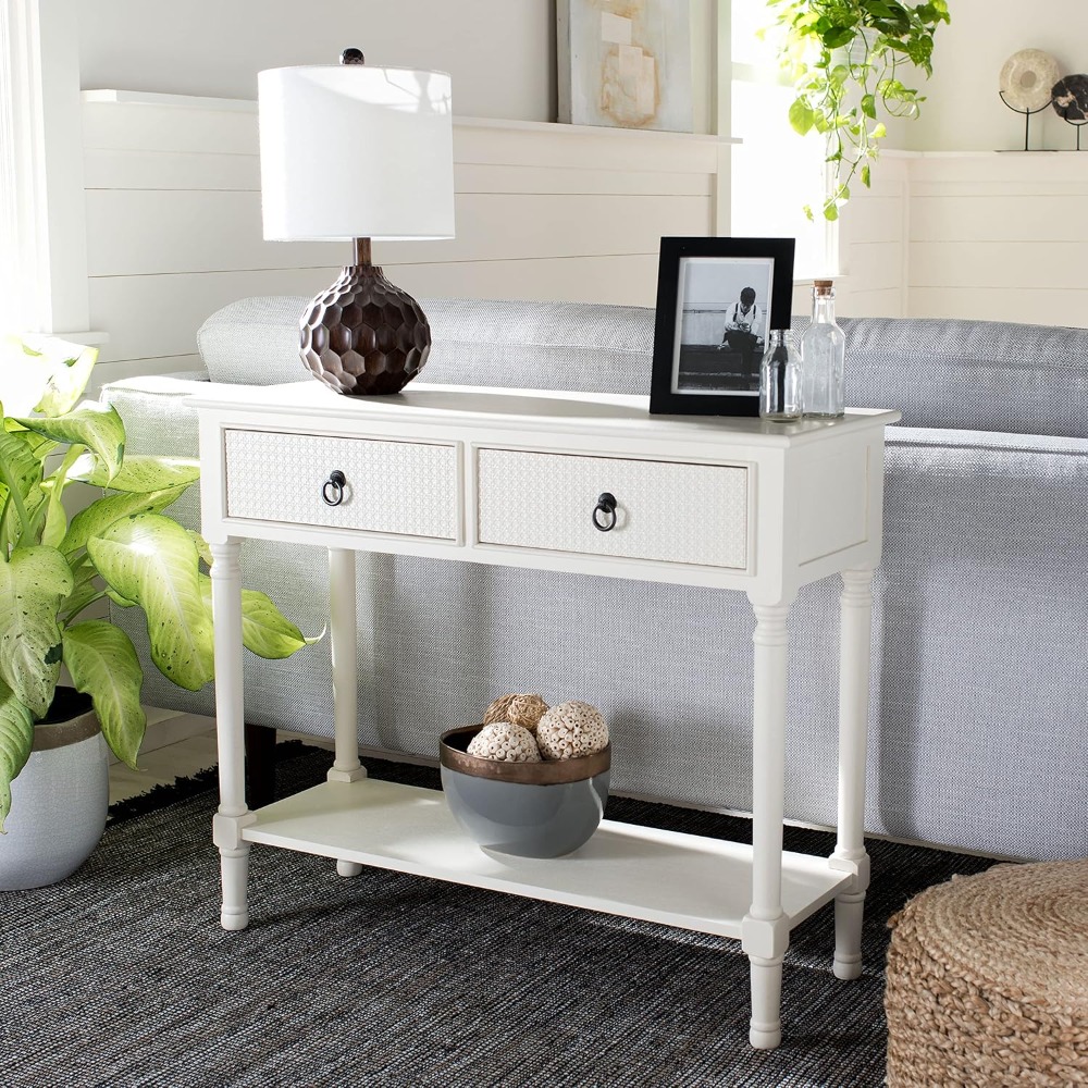 โต๊ะคอนโซลสีขาว Haines พร้อมลิ - Tables บทวิจารณ์และราคา