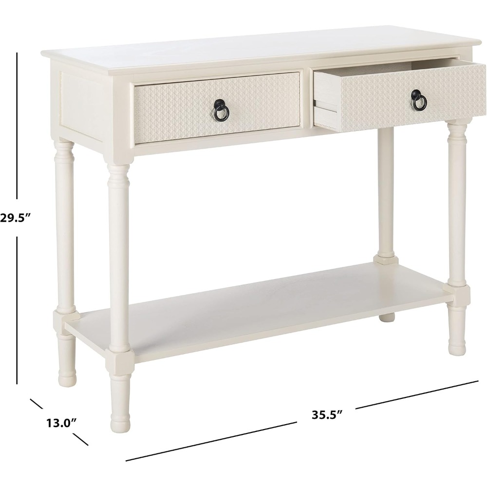 โต๊ะคอนโซลสีขาว Haines พร้อมลิ - Tables บทวิจารณ์และราคา