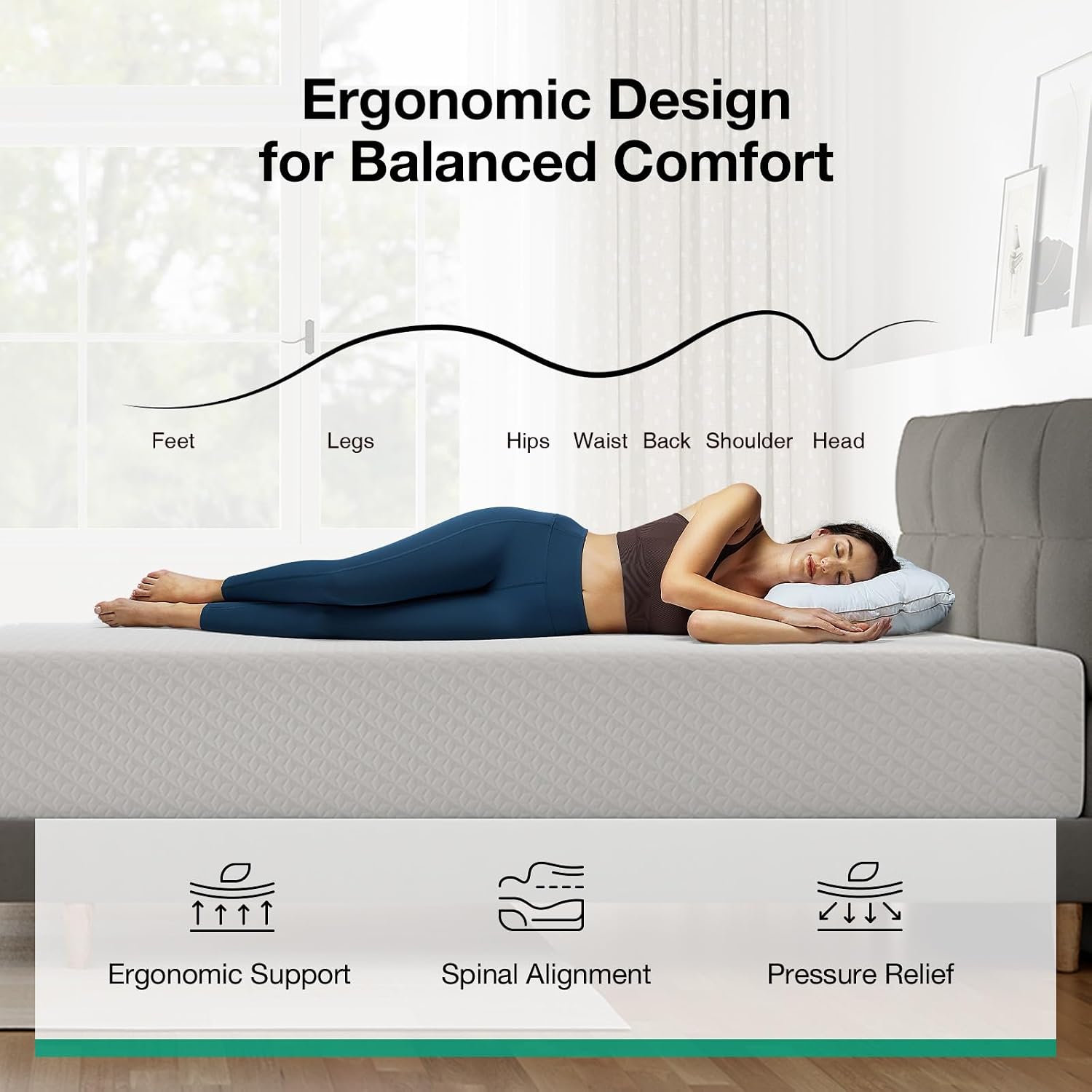ที่นอนเมมโมรี่โฟมขนาดคิงไซส์ ห - Memory Foam Mattress In A Box Queen บทวิจารณ์และราคา