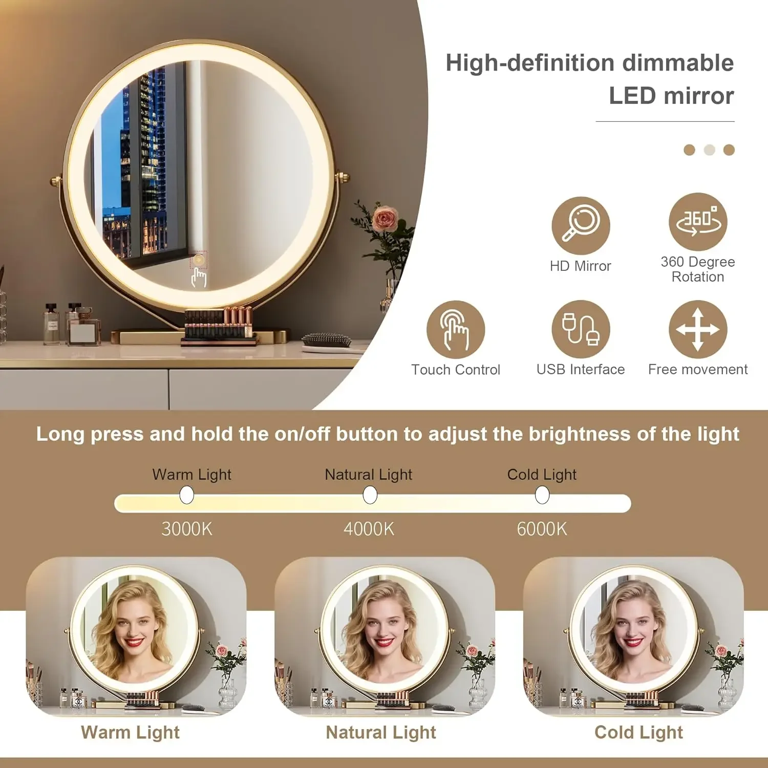 โต๊ะเครื่องแป้งขนาดเล็กขายดี พ - Dressing Table Vanity With Lighted Mirror บทวิจารณ์และราคา