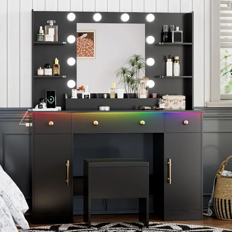 โต๊ะเครื่องแป้ง Xixini พร้อมกร - Dressing Table Vanity With Lighted Mirror บทวิจารณ์และราคา